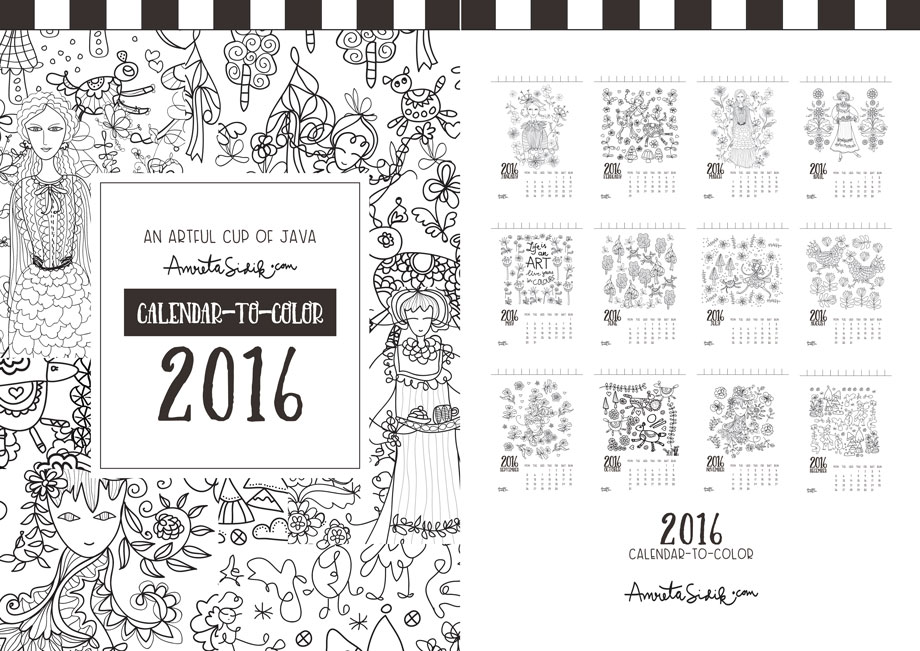 2016CalendarToColorVol2